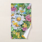 水エレガント色フローラ装飾的な目引き バスタオルセット (ハンドタオル)