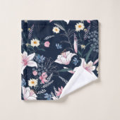 水エレガント色フローラ装飾的な目引き バスタオルセット (ウォッシュタオル)