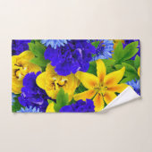 水エレガント色フローラ装飾的な目引き バスタオルセット (ハンドタオル)