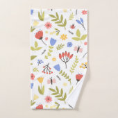 水エレガント色フローラ装飾的な目引き バスタオルセット (ハンドタオル)