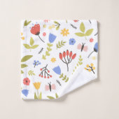 水エレガント色フローラ装飾的な目引き バスタオルセット (ウォッシュタオル)