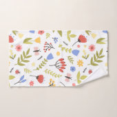 水エレガント色フローラ装飾的な目引き バスタオルセット (ハンドタオル)