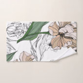 水エレガント色フローラ装飾的な目引き バスタオルセット (ハンドタオル)