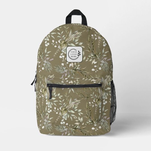 水エレガント色フローラ追加ロ企業のゴ プリントバックパック (正面)