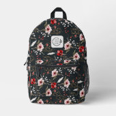 水エレガント色フローラ追加ロ企業のゴ プリントバックパック (正面)