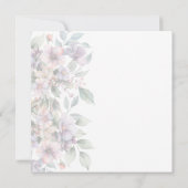 水エレガント色フローラ透明結婚 招待状 (裏面)