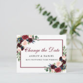 水エレガント色フローラ金ゴールド日付の変更 ポストカード (スタンド正面)