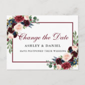 水エレガント色フローラ金ゴールド日付の変更 ポストカード (正面)