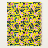 水エレガント色フローラ黄色の名前2025 プランナー手帳 (裏面)