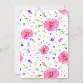 水エレガント色フローラ30th誕生日招待状 招待状 (裏面)