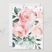 水エレガント色フローラ50結婚周年 招待状 (裏面)