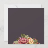 水エレガント色フローラ50th誕生日パーティー 招待状 (裏面)