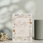 水エレガント色フローラ80誕生日 招待状<br><div class="desc">水エレガント色フローラ80番目の誕生日招待状</div>