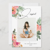 水エレガント色フローラ | クリスマスの写真 シーズンカード (正面)