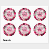 水エレガント色フローラ ラウンドシール (シート)