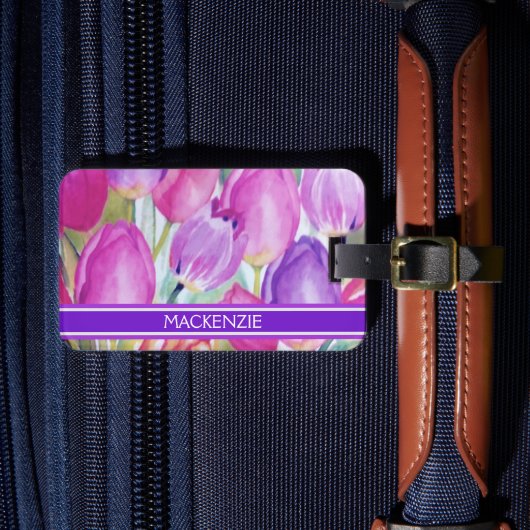 水エレガント色フローラ ラゲッジタグ (正面インサイチュ4)