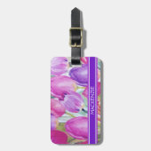 水エレガント色フローラ ラゲッジタグ (正面縦)