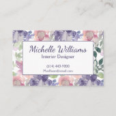 水エレガント色フローラ 名刺 (正面)