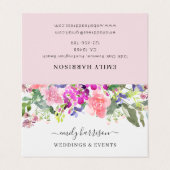 水エレガント色フローラ 名刺 (外部フラット)