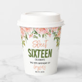 水エレガント色フローラSweet sixteen 紙コップ (正面)