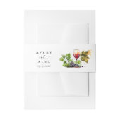 水エレガント色ブドウ園の目的地の結婚式 招待状ベリーバンド (正面例)