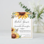 水エレガント色ブライダルシャワー予算招待状 (スタンド正面)