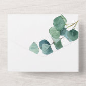 水エレガント色ブライダルシャワー オールインワン招待状 (裏面)