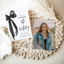 水エレガント色ブラックボウ16th誕生日パーティー