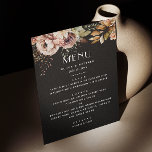水エレガント色ブラック秋ボホフローラ結婚ズ メニュー<br><div class="desc">水エレガント色フローラ秋植物園bohoの黒色のメニュー結婚/リハーサルのディナー/ブライダルシャワー/バチェロレッテ。追加連絡品が要もしります。</div>