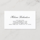 水エレガント色ブルガンディマルサラフローラ金ゴールド 名刺 (裏面)