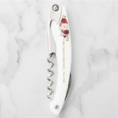 水エレガント色ブルゴーニュフローラ金ゴールド結婚ズ ソムリエナイフ (正面)