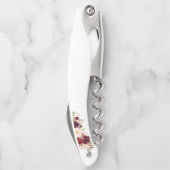 水エレガント色ブルゴーニュフローラ金ゴールド結婚ズ ソムリエナイフ (裏面)