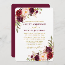 水エレガント色ブルゴーニュフローラ金ゴールド結婚ズ