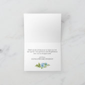 水エレガント色ブルーアジサイフローラ4写真 サンキューカード (内部)