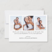 水エレガント色ブルーアジサイ4写真 サンキューカード (裏面)