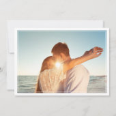 水エレガント色ブルーアジサイPHOTO 結婚's セーブザデート (裏面)