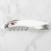 水エレガント色ブルーグンディ·ブルー·フローラ結婚ズ ソムリエナイフ (裏面)