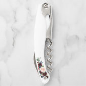 水エレガント色ブルーグンディ·ブルー·フローラ結婚ズ ソムリエナイフ (裏面)