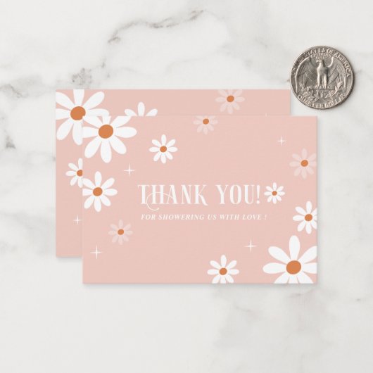 水エレガント色ブルーフローラ赤ちゃんシャワー注 ノートカード (正面/裏面インサイチュ)