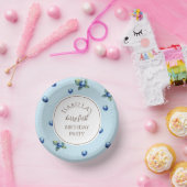 水エレガント色ブルーベリーの最初の誕生日パーティー ペーパーボウル (パーティー)