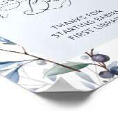 水エレガント色ブルーベリーブックベビー ポスター (角)