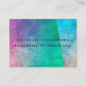 水エレガント色ブロック 名刺 (裏面)
