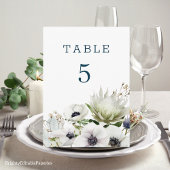 水エレガント色プロテアテーブル番号カード ノートカード