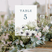 水エレガント色プロテアテーブル番号カード ノートカード