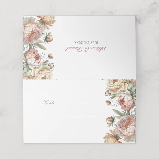 水エレガント色プー結婚ニー座席表 プレイスカード (外部開封)