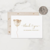 水エレガント色ベア誕生日感謝していユーベビー ノートカード (正面/裏面インサイチュ)