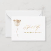 水エレガント色ベア誕生日感謝していユーベビーs ノートカード (正面)