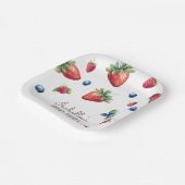 水エレガント色ベビーガールベリーファースト誕生日 ペーパープレート (傾斜あり)