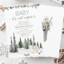 水エレガント色ベビーシャワー外は寒い