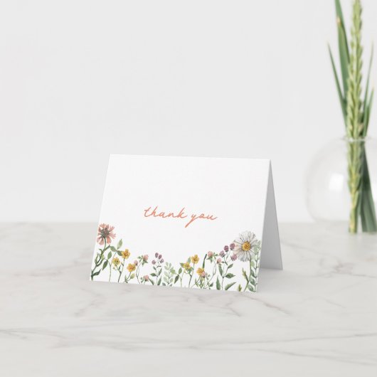 水エレガント色ベビーシャワー サンキューカード (正面)